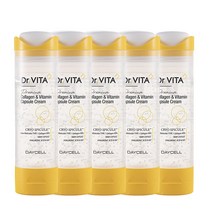 [5일개선 임상완료] 닥터비타 주름 기미 동시에 잡는 프리미엄 인체 콜라겐 900 000 PPM 비타민 C 캡슐 크림, 5개, 50ml