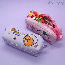 당친 왕지퍼필통 1p 랜덤 당근필통 당근학용품 신학기 귀여운 선물 봉제필통, 퍼플