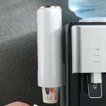 병원 정수기 부착 흰색 투명창 종이컵 꽂이 사무실, 1개