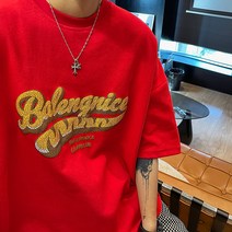 남자 라운드 반팔 여름 티셔츠