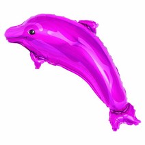 [원팩] 동물은박풍선 돌고래 푸치샤 83x48cm, 단품