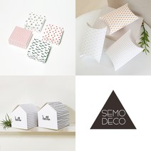 세모데코 포장선물상자 모음, 10개, 01.오목상자-주황비