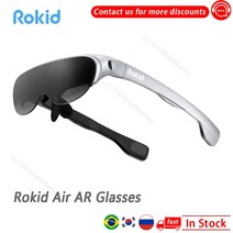 Rokid-Air AR 3D 안경 120 인치 스크린 1080P OLED 듀얼 디스플레이 43 ° FoV 55PPD 접이식 홈 게임보기 장치 VR 스마트