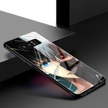 도쿄 구울 케이스 S23 애니메이션 강화 유리 커버 삼성 갤럭시 노트 8 9 10 20 21 S8 S10 S20 Fe S21 S22 플러스 울트라