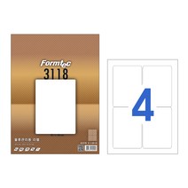 폼텍 LQ-3101 바코드용 라벨 (60단 20매), 폼텍 라벨 용지, 물류용 LQ-3118 (4단)