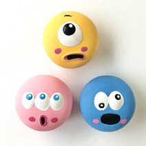 멜팅룩 강아지 만득이공 라텍스 삑삑이 공 이갈이 탱탱볼 도기볼 장난감, 블루