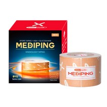 [파워풀엑스] 메디핑 (MEDIPING) 택1_붙이는 파스/ 스포츠테이핑/ 근육테이핑, 베이지, 7.롤타입(12m), 1개