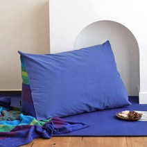 오리고 셔벗 삼각 등쿠션 중형 대형 (솜포함 5 color ), 블루