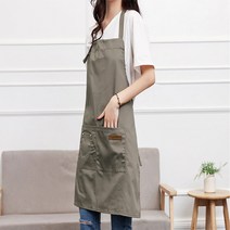 쇼핑피플 모던 헤어샵 앞치마, 1개, 블랙