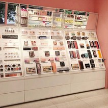 화장품 진열대 향수 미용실 코스메틱 백화점 네일샵 관리실, 상세 페이지 참고, 양면합판아일랜드-오렌지핑크