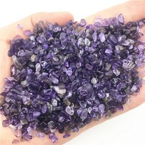 100g 2-4mm 천연 미니 자수정 자갈 석영 크리스탈 스톤 락 칩 럭키 힐링