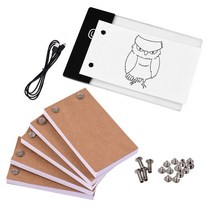 드로잉패드 전자 노트 태블릿 플립 북 키트 라이트 led 라이트 박스 300 sheets drawing paper flipbook with binding screws for, 없음