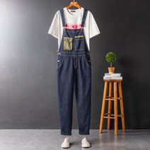청바지 스트레이트 루즈 슬루치 멜빵 작업복 백팬츠