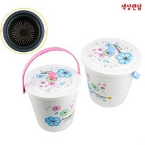 페러스 음식물 쓰레기통 색상랜덤 손잡이 물빠짐 예쁜 꽃그림 꽃무늬 음쓰 음식물수거통 가정용음식물쓰레기 음식물수거함 음식물수거용기 음식물쓰레기수거통 음식물분리수거통