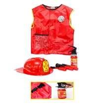 유치원 화재교육 소방관의상 헬멧 소품 발달 미래직업 체험 변신완구 학습교구 선물 추천