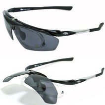 SEEKSPORTS [SEEKSPORTS]GIFIORE 스포츠 편광 선글라스 G88353 9종 택 1 - 렌즈 오픈 및 안경착용자 사용 가능, G88353-BLACK-레드미러편광렌즈