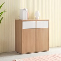 가구소점 카페 2단 가정용 재활용 분리수거함, 화이트