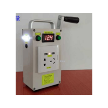 무동력발전기 비상전원 크랭크 손발전기 전원공급장치, 배터리가 있는 충전식 핸드 제너레이터