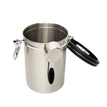 커피 빈셀러 원두보관 원두소분 식품 소분 뚜껑 앰프가있는 2800ml 스테인레스 밀폐 용기 보관 용기 세트 용기 용기 콩 차 국자, 숟가락으로 1200ml