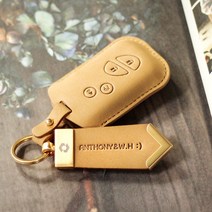 누키노블 렉서스IS 키케이스 자동차 스마트 가죽 키홀더 차키 커버, 누키노블 A-01 (아우디), 네이비+로즈골드