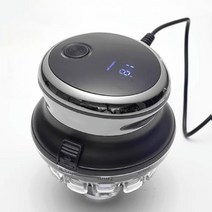 원형 셀프 헤어트리머 삭발 면도기 바리깡 대머리 한손 이발기 그루밍 전기, 블랙(5w)