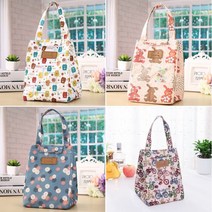 iPSTO 캐릭터 보냉백 보냉가방 사계절 다용도 쿨러백 런치백 도시락가방, 토끼네이비