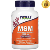 나우푸드 MSM Methylsulfonylmethane 1000mg 120정 비건, 120 Count