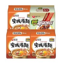 농심 봉지라면 세트, 1개, 안성탕면 125g 5개입 x 3개 + 짜파게티 140g 5개입