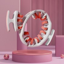 셀프마사지 홈마사지 링 클램프 다리 롤러 다리 마사지 허벅지 종아리 근육 이완 다기능 요가 피트니스 보조 장비, 다기능 링 안마사 브릭 레드