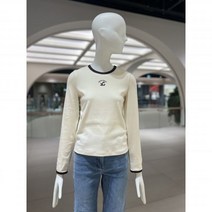 [ZOOC] 주크 배색 라운드넥 로고 포인트 티셔츠 V233MSM901(2076961) 백화점