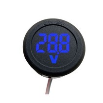Circular Monitor Panel Tester LED Voltage Volt Detector Current Meter Digital Voltmeter, 03 blue