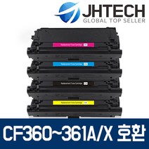 HP CF360A CF360X 토너 M553 M553DN M553N M577 M552DN, 1set, HP M577c 토너 CF360X 361X 362X 363X 4색
