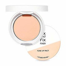 ETUDE (에튜드) 픽스&픽스 톤 업 팩트 피치 (파우더 프레스트 파우더 모공 여드름 자취 바디 파우더 컨트롤 컬러 핑크) ETUDE (エチュード) フィックス&フィック