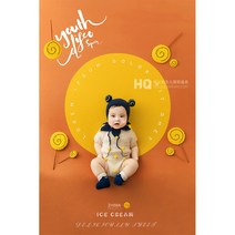 100일 아기 촬영 소품 세트 성장 사진 스튜디오 테마 컨셉 옷 배경 셀프 스냅, BTWE-03