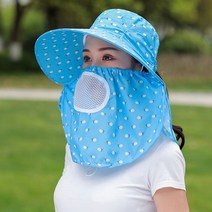 자외선 차단 마스크 농부 모자 과수원 농모 작업모 탈부착 햇빛가리개