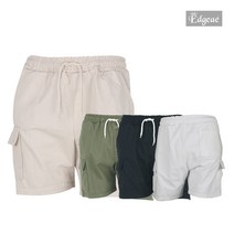엣지애 남녀공용 면워싱 카고 밴딩반바지 MCPSL8037M1