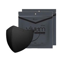 비움 마스크 KF94 디럭스 50매 (25매*2개) 대형 여름용 새부리형 오나미마스크, 블랙-대형