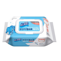 스카트 물걸레청소포 베이직 표준형 30매, 4개