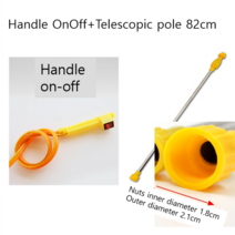 텃밭분무기 농약 이동식분무기 살수기 세차 제초제 농업 살충제 분무기 부품핸들 호스 극 정원 농장 도구, 온오프 82cm