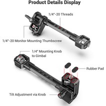 DJI RONIN-S RONIN SC ZHIYUN 크레인 3 3S WEEBILL S MOZA AirCross 2 Gimbals 2889 용 SmallRig 조정 가능한 모니터 마운