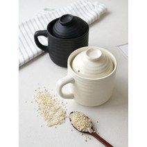 전자렌지용 미니뚝배기 라이스쿠커 1인밥솥, 블랙