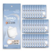 크리넥스 3단 에어 마스크 소형 KF80, 1개입, 60개, 화이트