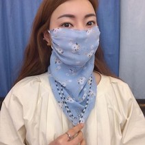 [미스블혹] 얇고 시원한 쉬폰 쿨링 마스크 스카프 한번에 아이디어 마스크