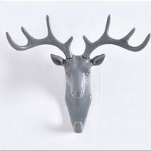 벽마운트 후크 동물 머리 랙 코트 모자 걸이 말 기린 엘크 코끼리 장식 욕실 액세서리, [07] 분홍색