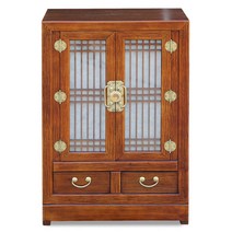 가온공방 창살 2서랍 제기함 600x400 수납장 제사용품 고가구