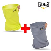 에버라스트 FR7 버프 마스크 1+1 자전거 골프 야외 활동 자외선 차단 귀걸이 쿨멀티 스카프, 라이트 그레이+형광그린