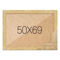 퍼즐액자 50x69 고급형 우드 골드, 단품