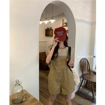 썸머세트~민소매스트라이프상의패션심플멜빵바지