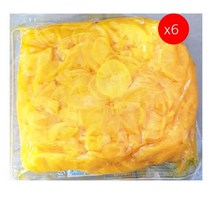 [더착한푸드]슬라이스단무지(정다운 뿌리원 1K) 6개 식자재마트 대용량 업소용 슬라이스단무지 뿌리원 단무지 분식재료 반찬 정다운 단무지