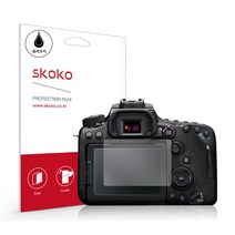 스코코 캐논 EOS 90D 올레포빅 카메라 액정보호필름 2매, 단품